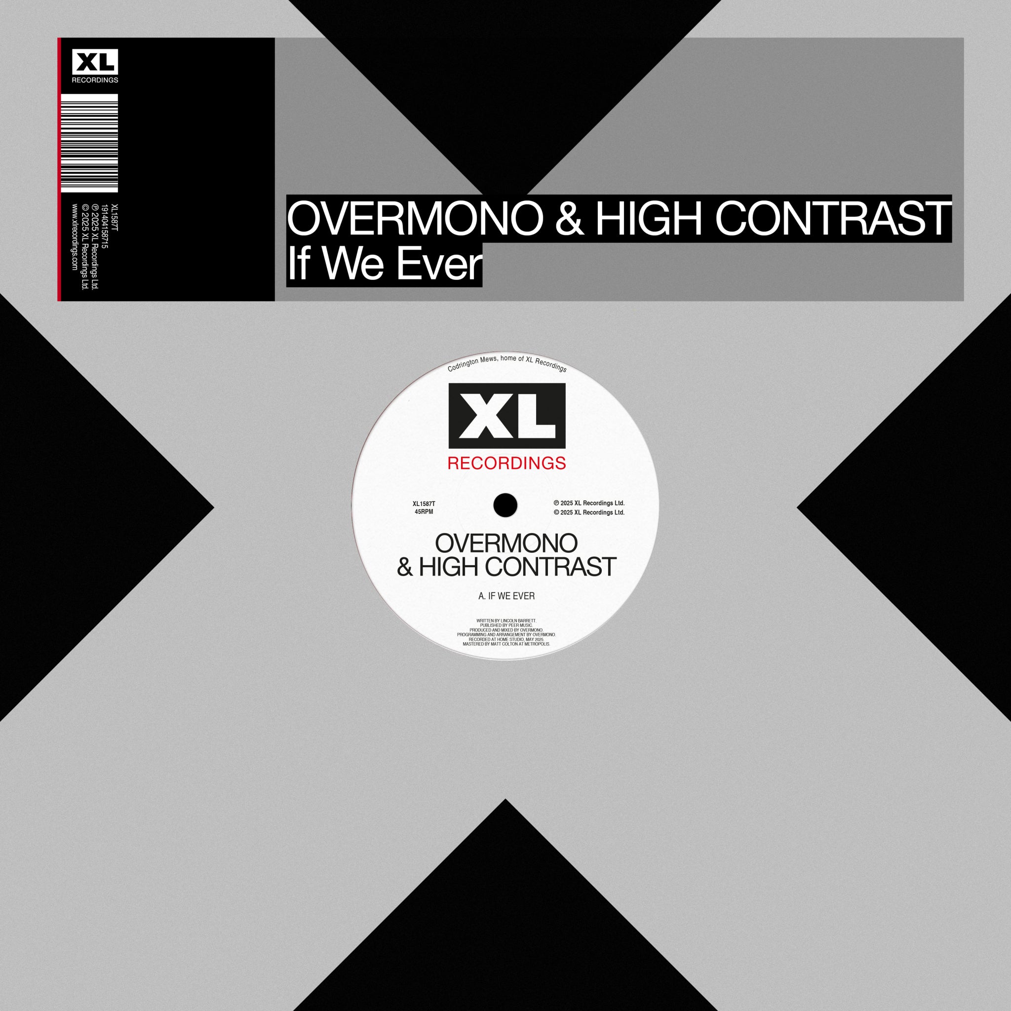 Overmono & High Contrast - If We Ever (12" Vinyl Single) (XL Recordings)