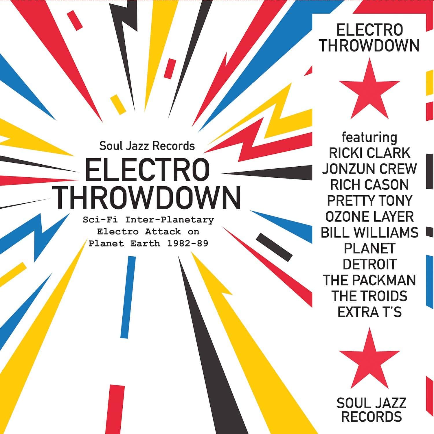 VA / Soul Jazz Records Presents - Electro Throwdown – Sci-Fi Inter-Planetary Electro Attack on Planet Earth 1982-89 (2 x Vinyl LP) (Soul Jazz Records)